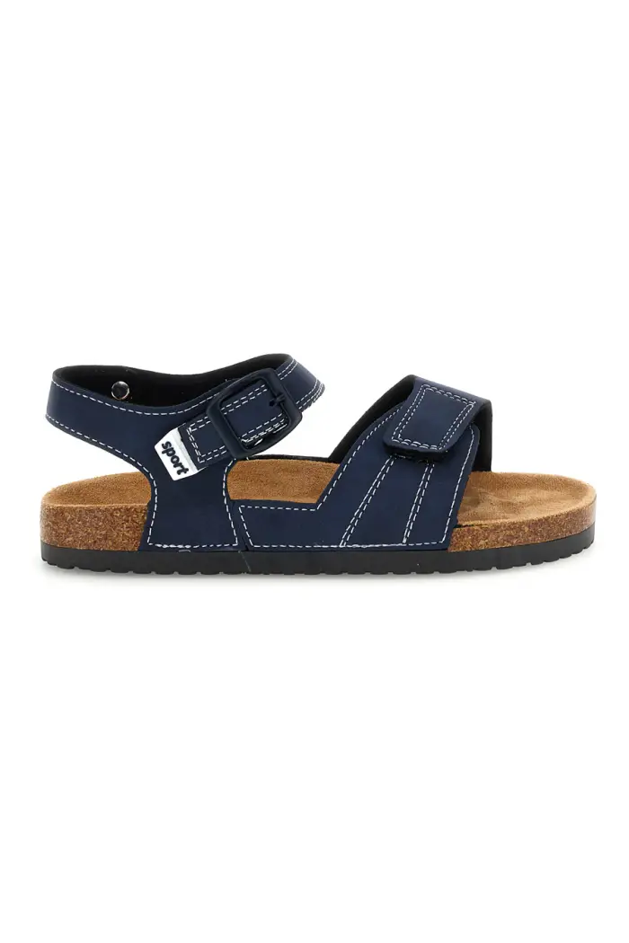 Sandali blu con doppio strappo Pitt kids 14604 [BLUE]