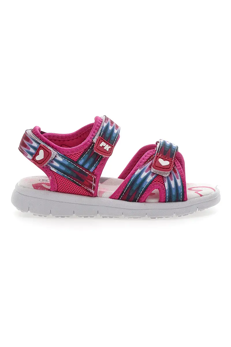 PITT KIDS Sandali Fucsia con Fantasia e Chiusure con Velcro 2712 [FUXIA]