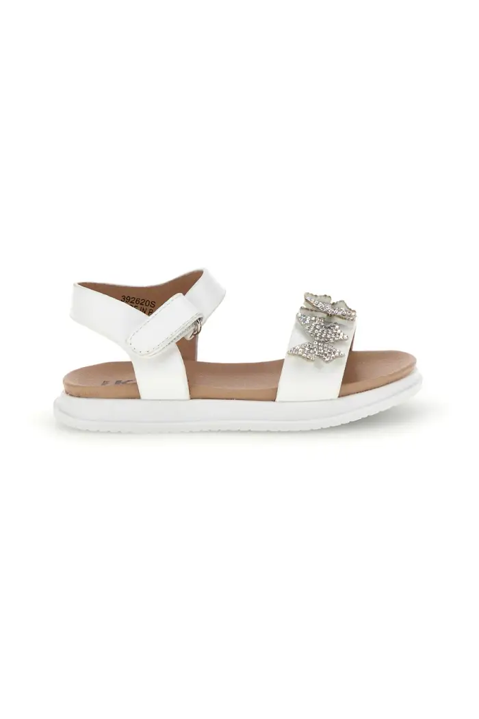 PITT KIDS Sandali primi passi bianchi con strass a farfalla 392620S [BIANCO]