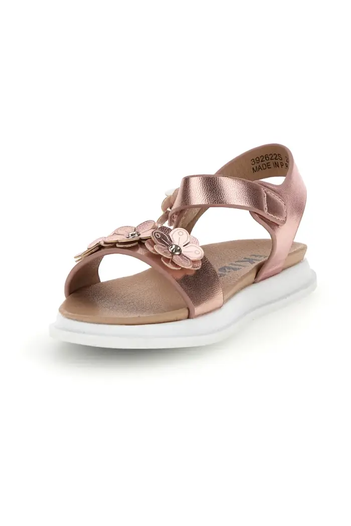 Sandali primi passi rosa con applicazioni floreali Pitt kids 392622S [ROSA]