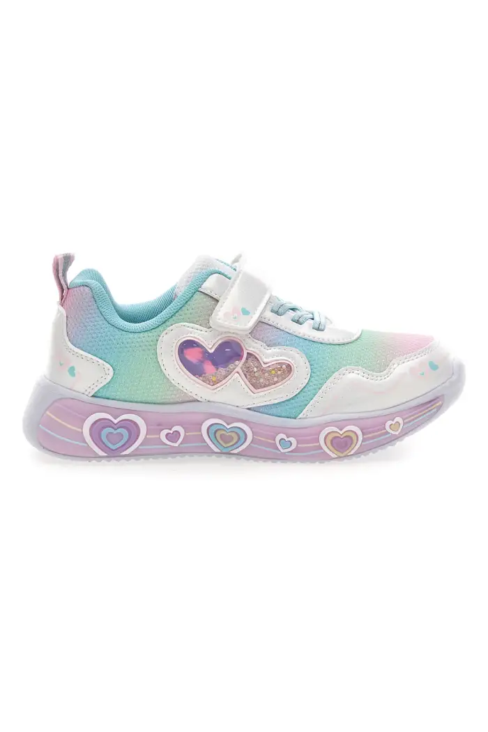 PITT KIDS Scarpe multicolor con luci e strappo 11314 [BIANCO