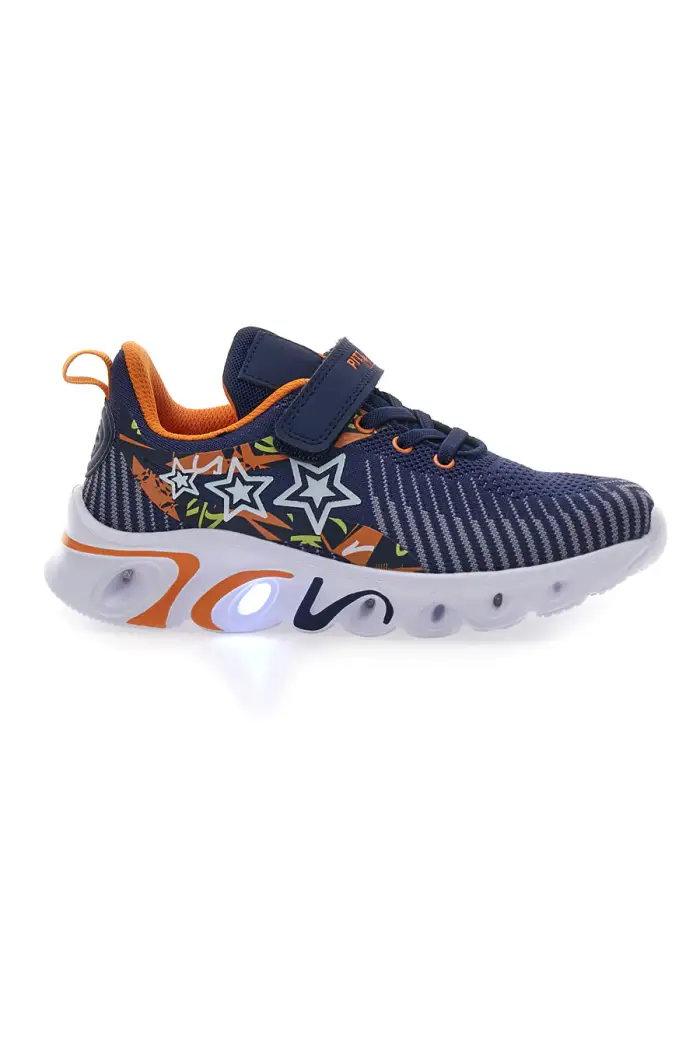 PITT KIDS Sneakers Blu con Tomaia in Mesh e Velcro K191562 [NAVY]