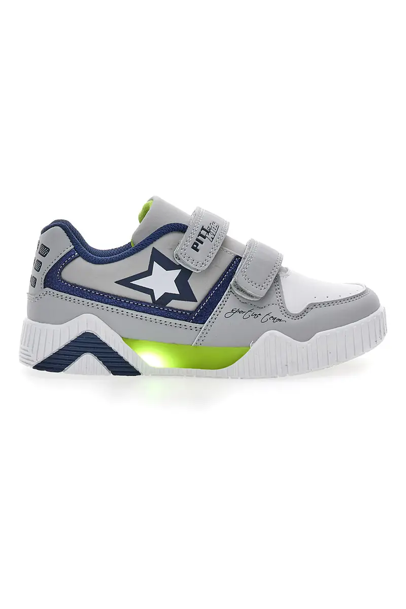 PITT KIDS Sneakers Grigie e Blu con Luci 22695 [GRIGIO]
