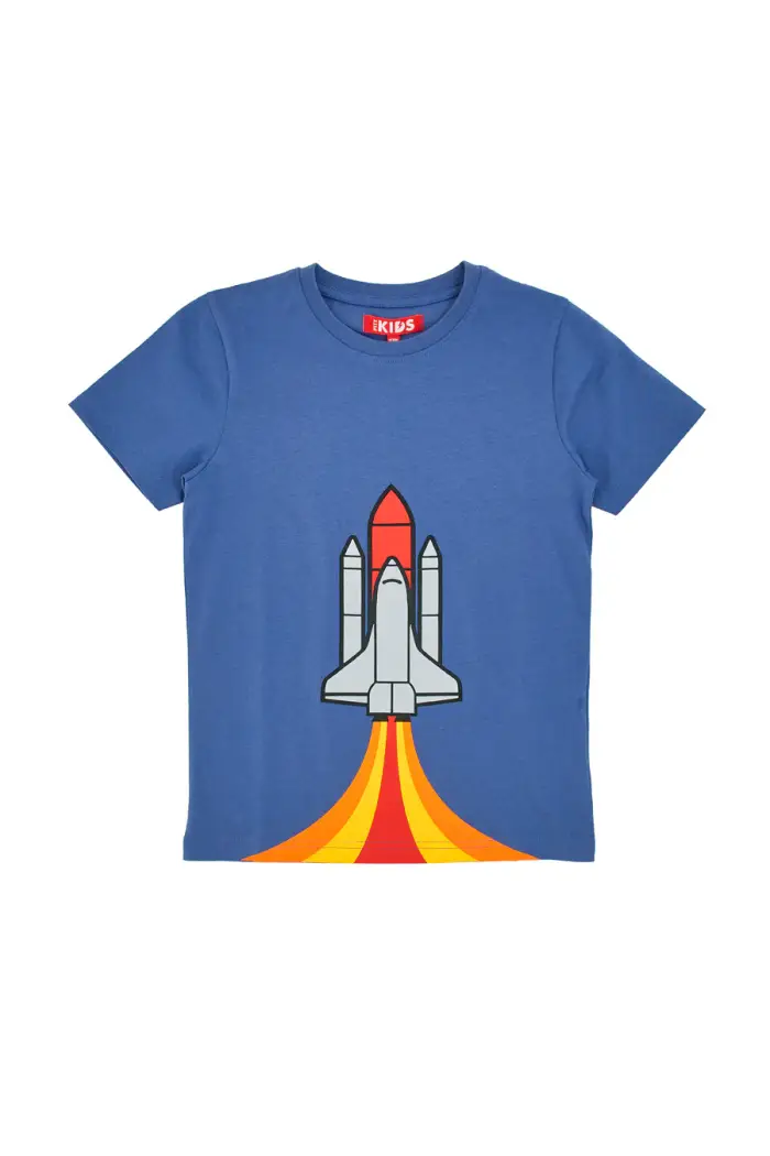 PITT KIDS T-Shirt Blu con Stampa PT-B-T-05027 [BLUE]