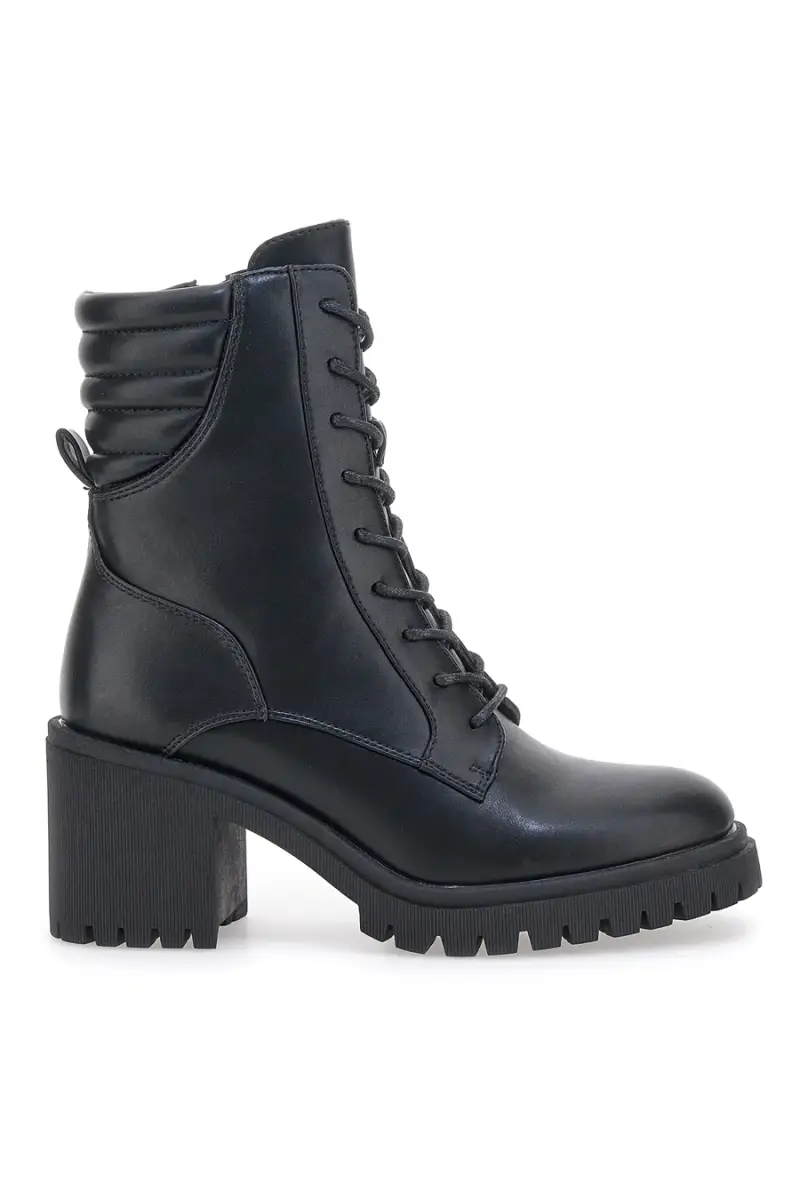 PITTARELLO Anfibi neri con tacco a blocco e cerniera laterale CAPSULE 24171 [NERO]