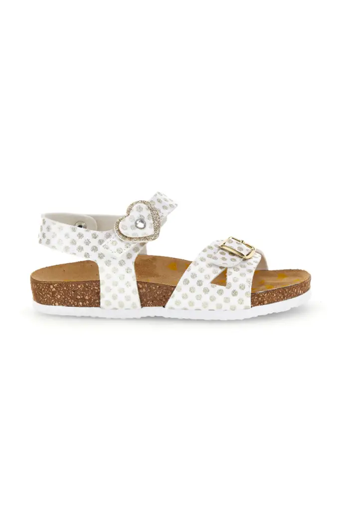 Sandali bianco e oro con fibbie Pittarello bio 257A187SR [BIANCO