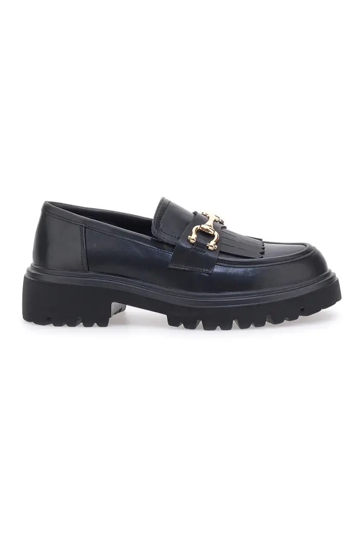 Schwarze Loafers mit Fransen PITTARELLO CAPSULE 24179007 [NERO]
