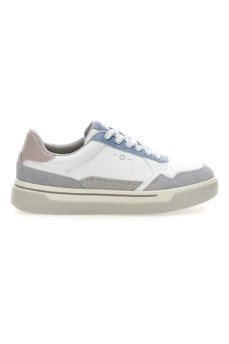 PITTARELLO CAPSULE Sneakers Bianco e Azzurro platform in pelle Casey [BIANCO