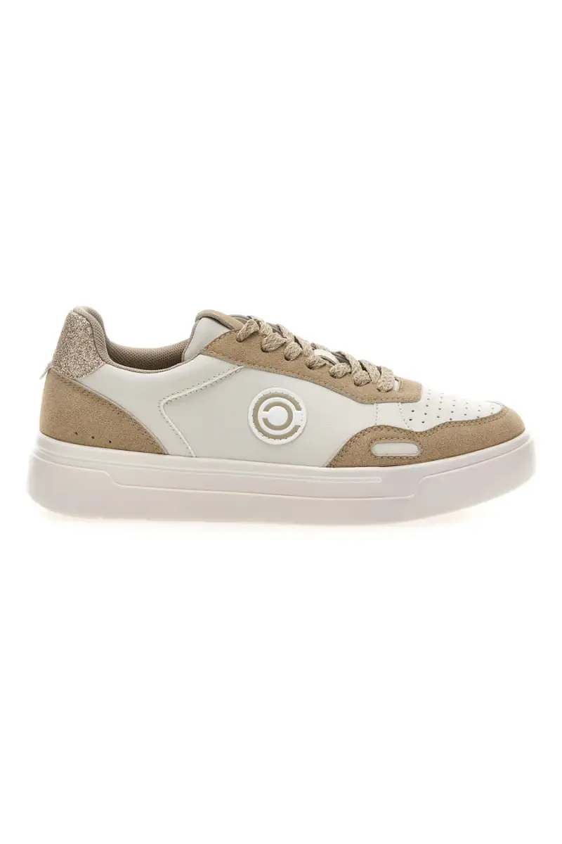 PITTARELLO CAPSULE Sneakers Bianco e Beige platform in pelle Casey [BIANCO