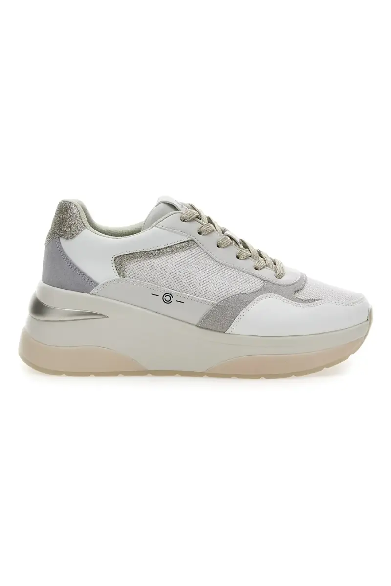 PITTARELLO CAPSULE Sneakers Grigio e Bianco zeppa comfort in pelle Benny [BIANCO