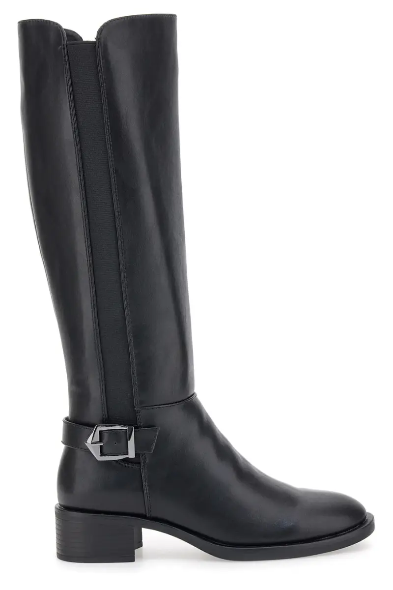 PITTARELLO CAPSULE Stivali neri con fibbia laterale e tacco basso BT24260005 [NERO]