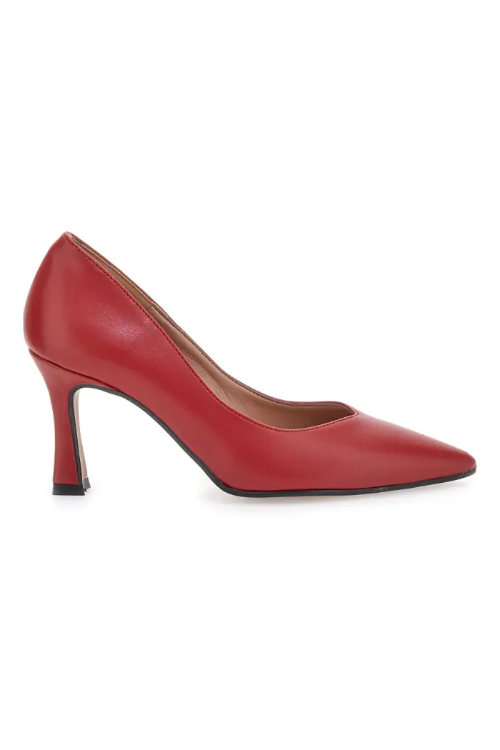 PITTARELLO Décolleté Rosse Con Tacco 8 cm Made In Italy 3354 [ROSSO]