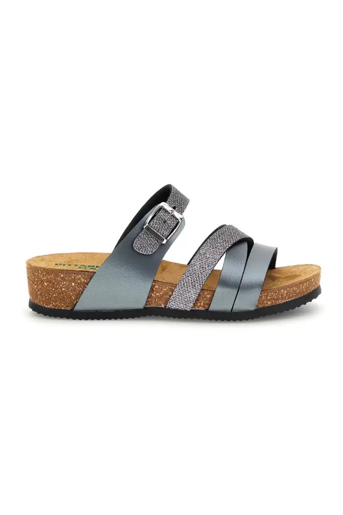 PITTARELLO ECO Ciabatte grigio sottopiede in vera pelle 293A410SR [PIOMBO]