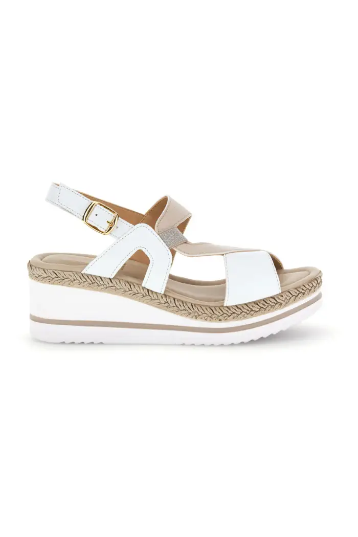 Sandali bianchi con zeppa platform e cinturino Pittarello look MK3313109 [BIANCO
