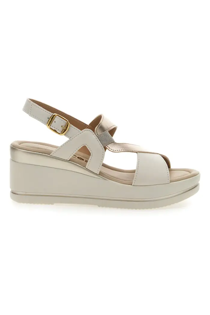 Sandali Champagne con Zeppa 7cm PITTARELLO LOOK MK3313258 [BURRO