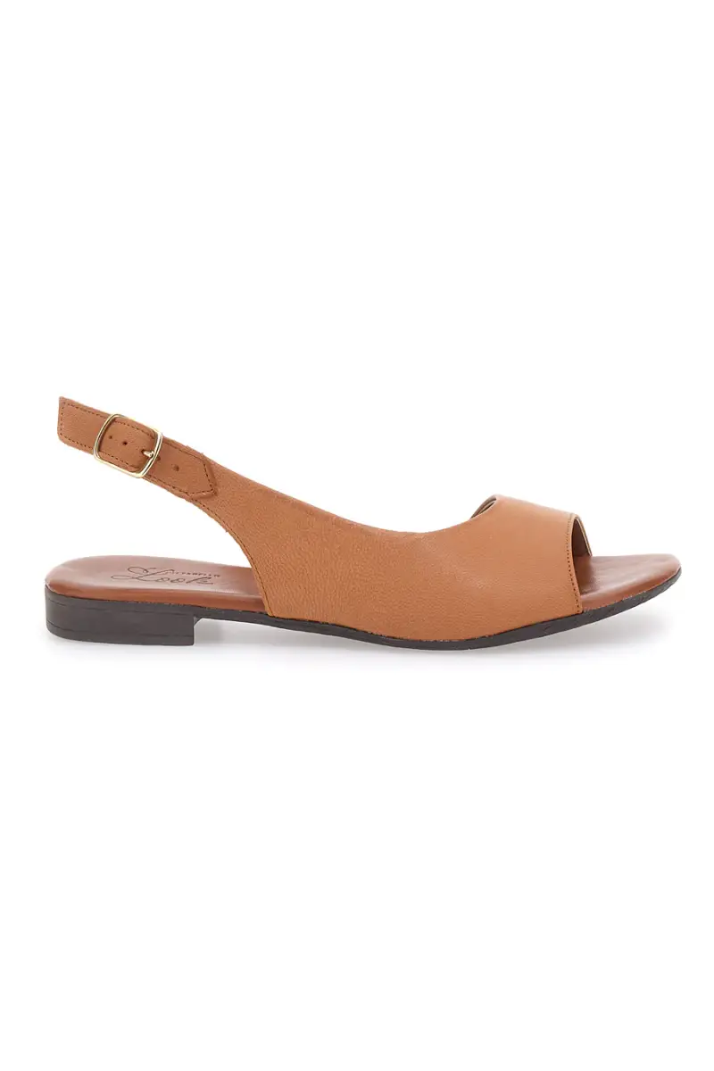 Sandali Marroni con Tomaia in Pelle e Tacco Basso PITTARELLO LOOK 225110 [BRANDY]