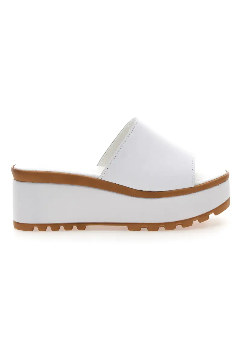 PITTARELLO LOVE Ciabatte in Vere Pelle Bianche 3000101 [BIANCO]