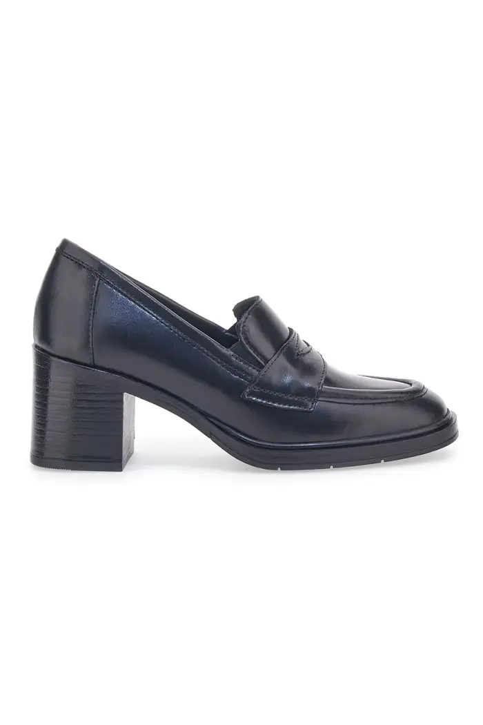 PITTARELLO Mocassini con tacco Vera pelle Look 2446031 [NERO]