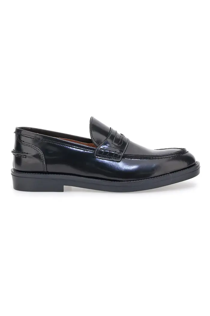 PITTARELLO Mocassini Neri in Vera Pelle 3252 [NERO]