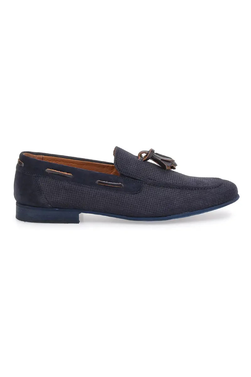 PITTARELLO Mocassino Blu In Vera Pelle Made In Italy da Uomo Sevenoaks 195 [BLUE]