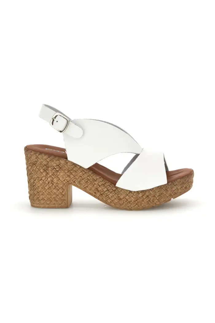 PITTARELLO Sandali Bianco Con Tacco Intrecciato 7484313 [BIANCO]