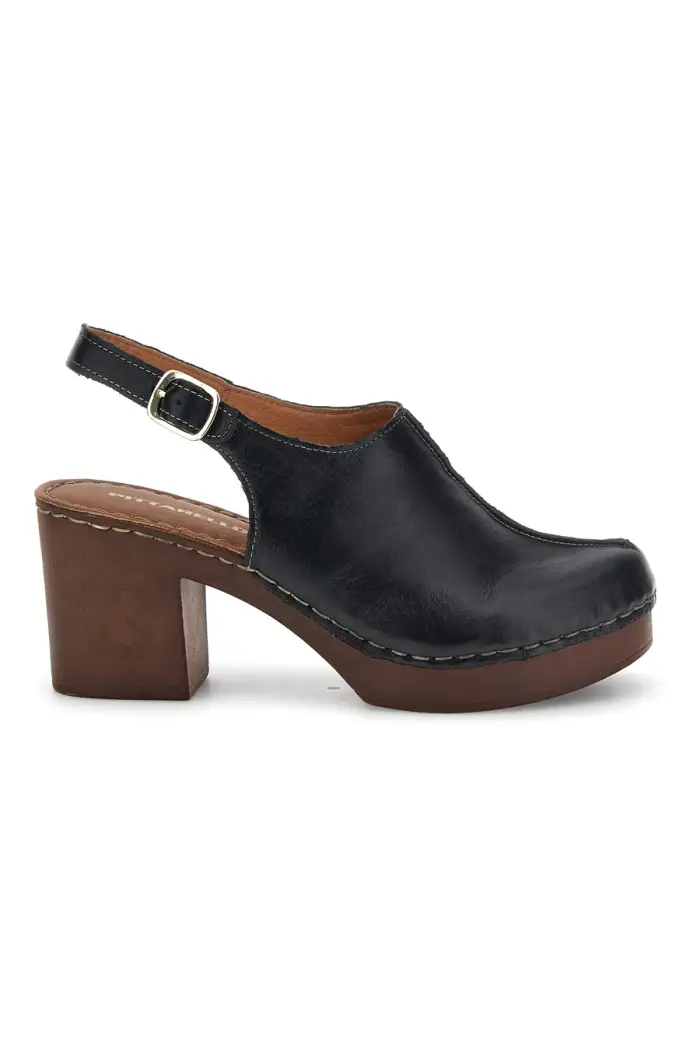PITTARELLO Sandali neri in vera pelle con tacco 1143622 [NERO]