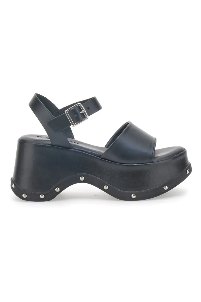 Sandali Platform Neri In Pelle Pittarello 5777 [NERO]
