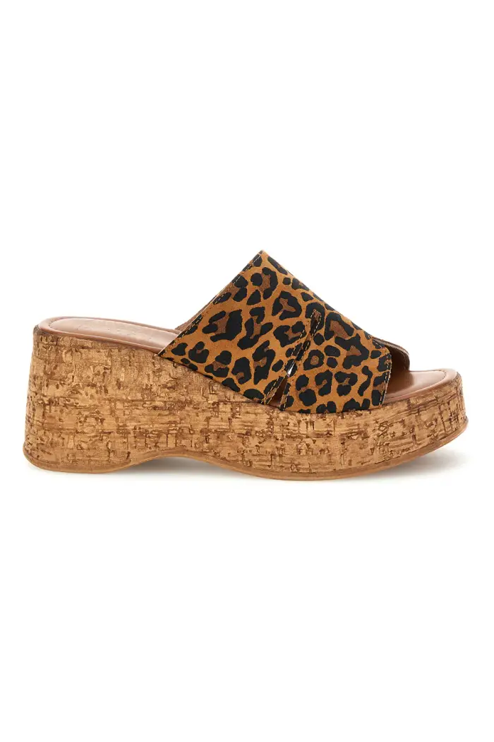 PITTARELLO Sandalo animalier in pelle con zeppa Must Have 11937 [CUOIO]