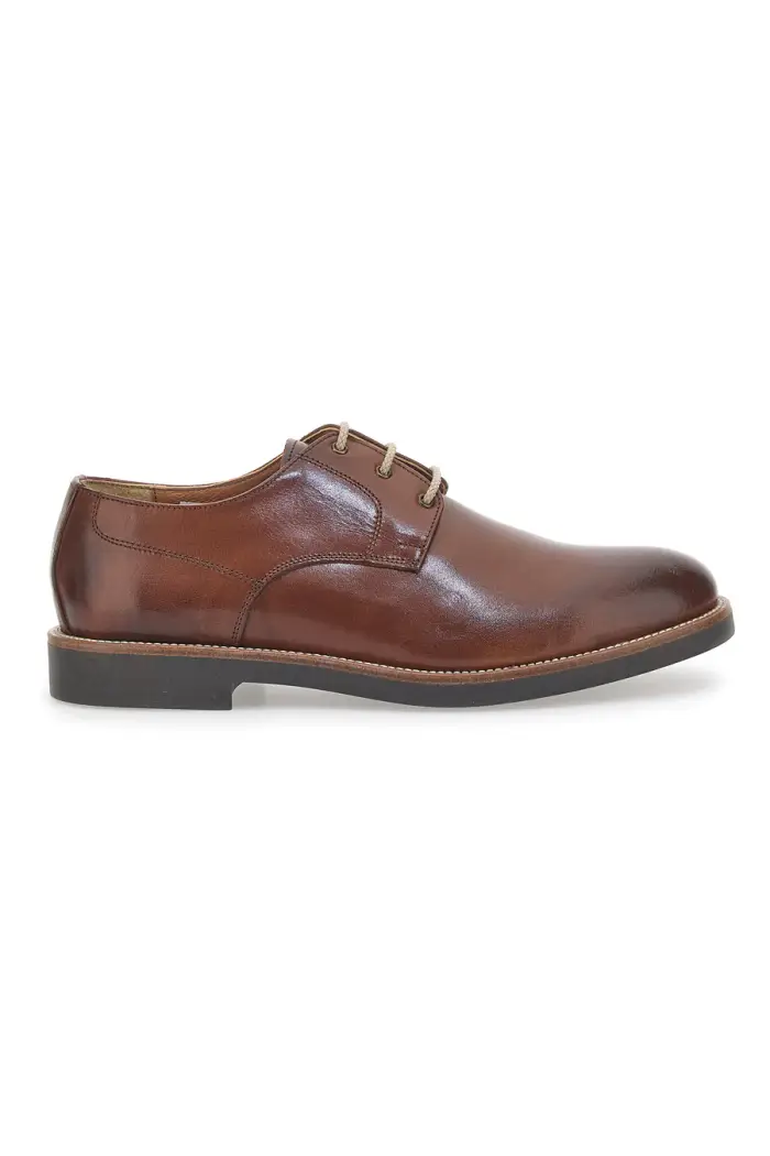 Scarpe Stringate Marroni in Vera Pelle Pittarello 8025 [LEGNO]