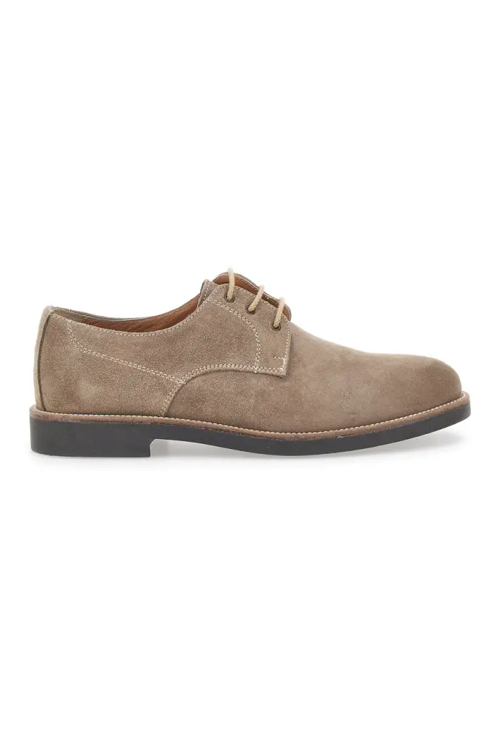 Scarpe Stringate Tortora In Pelle Scamosciata Pittarello 8025 [TORTORA]
