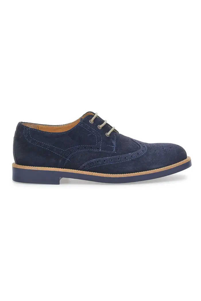 PITTARELLO Stringate in Vera Pelle 52031 Blu [BLUE]