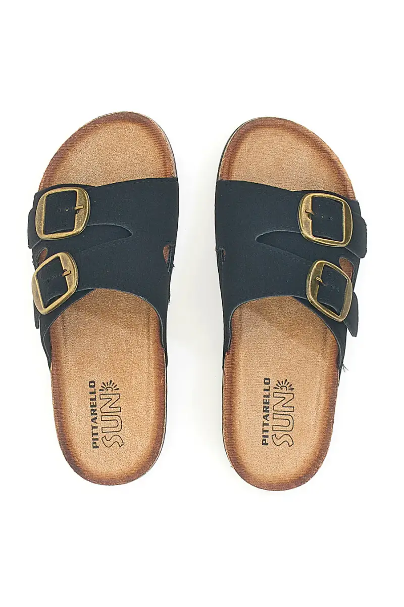 PITTARELLO SUN Ciabatte da donna nere con doppia fibbia Pittarello FC2084J1 [NERO]