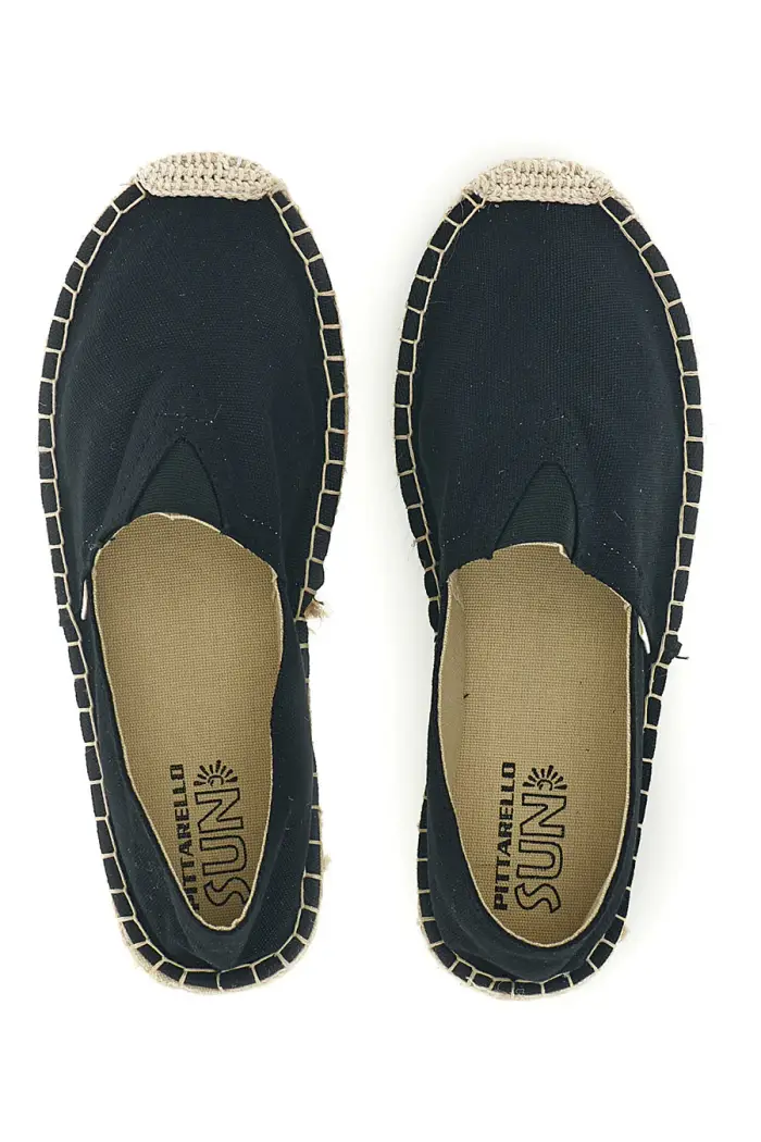 Espadrillas nere in tessuto Pittarello sun SGMS2510 [NERO]