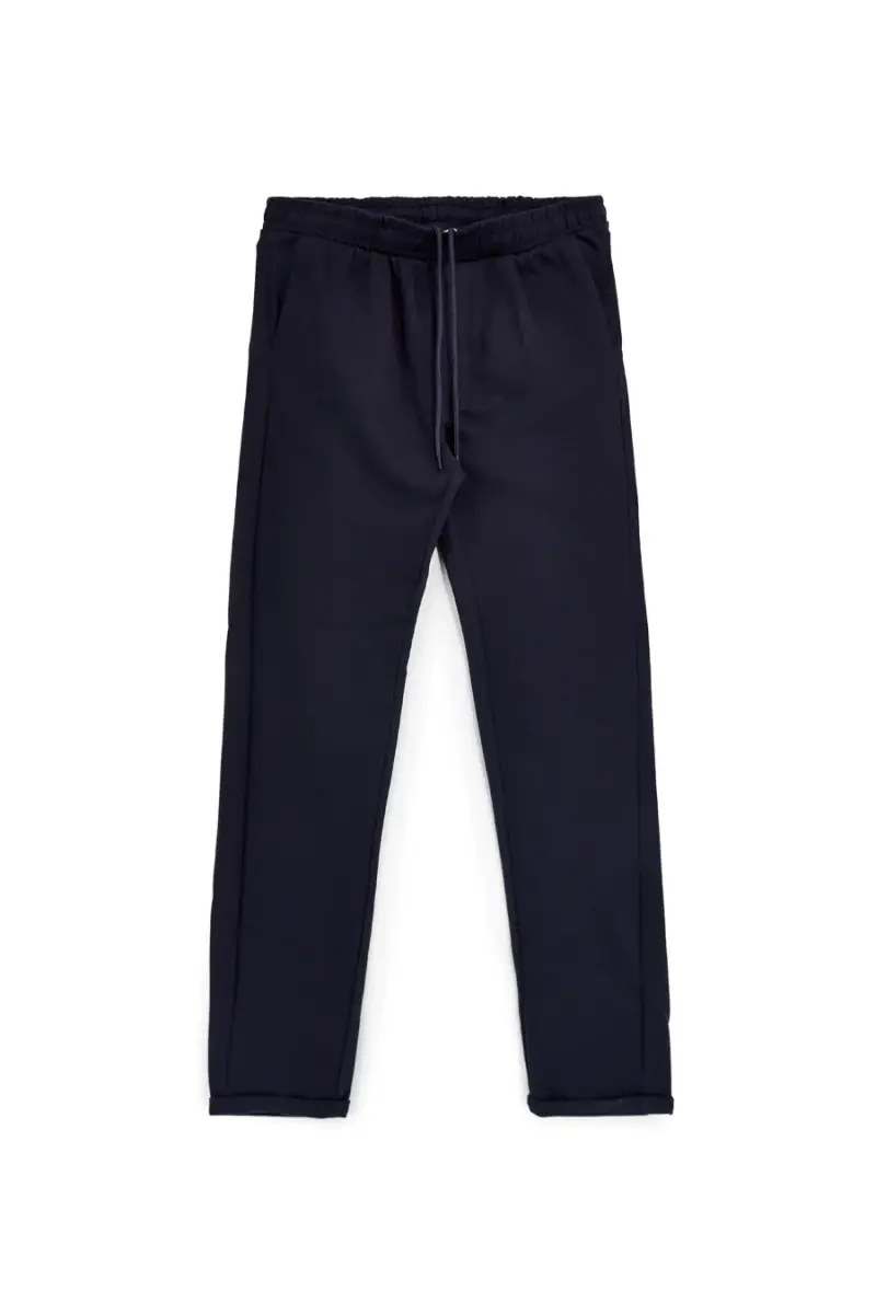 PITTARELLO TIERRA Pantaloni blu coulisse tinta unita PT-T-9078 [BLUE]