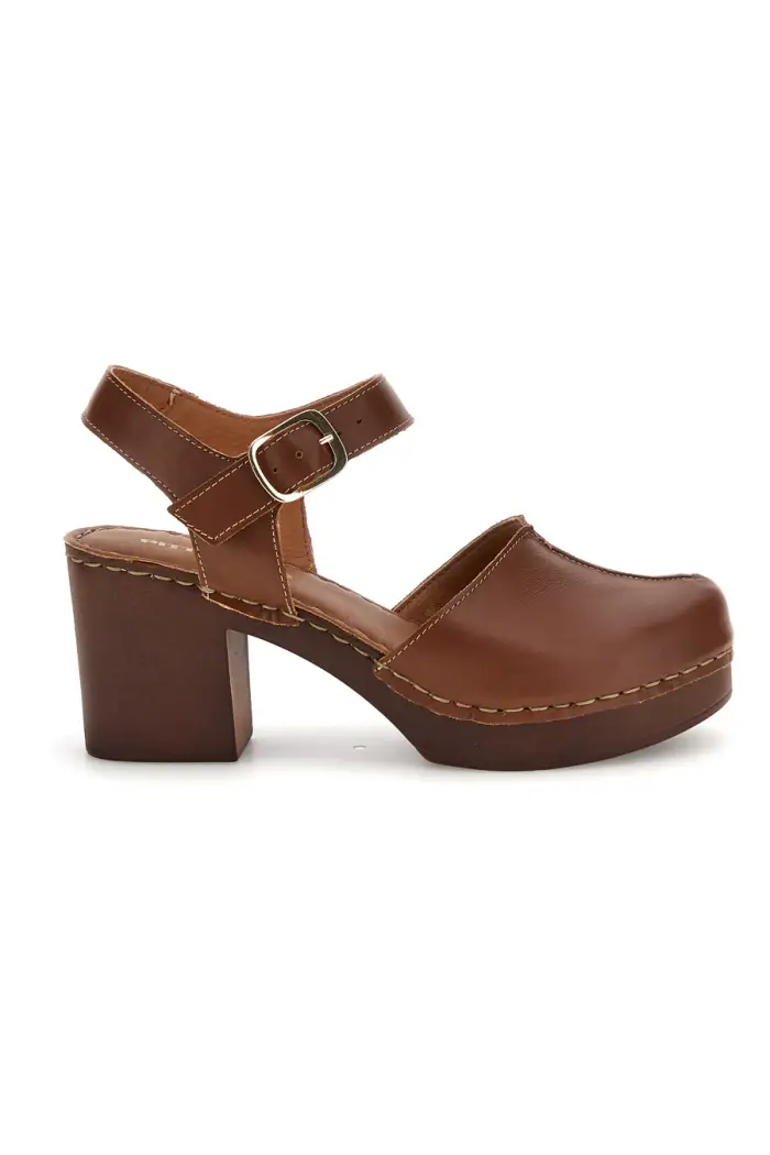 PITTARELLO Zoccoli chiusi Cuoio Con Tacco 1145971 [COGNAC]