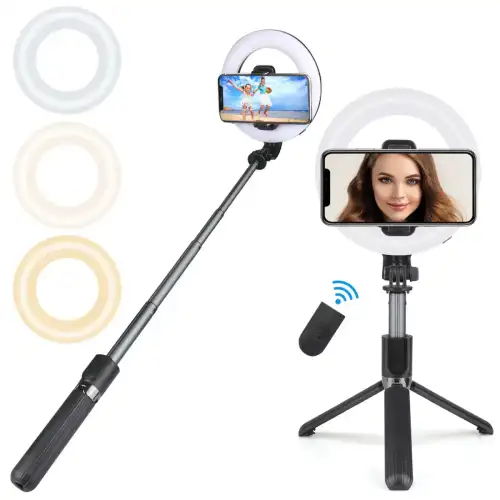 Platyne Selfie luminoso con telecomando Noir