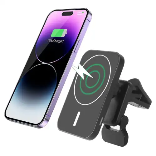 Platyne Supporto e caricabatterie per auto Magsaf Noir