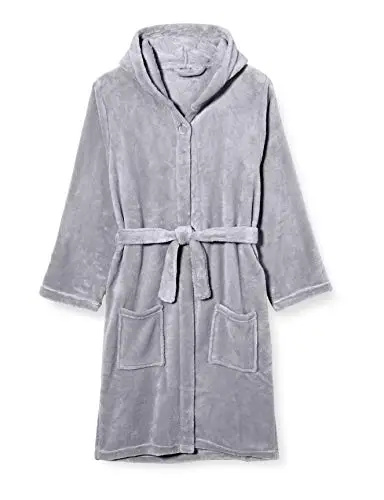 Playshoes Accappatoio in pile per bambini, Vestaglia Unisex - Bambini e ragazzi, Grigio