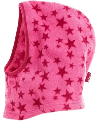 Playshoes Passamontagna In Pile, Cappello invernale Unisex - Bambini e ragazzi, Stelle Rosa