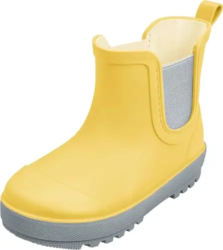 Playshoes Regenstiefel, Stivali in Gomma, Giallo/Grigio, 26 EU