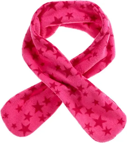 Playshoes Sciarpa In Pile, Sciarpa invernale Unisex - Bambini e ragazzi, Stelle Rosa