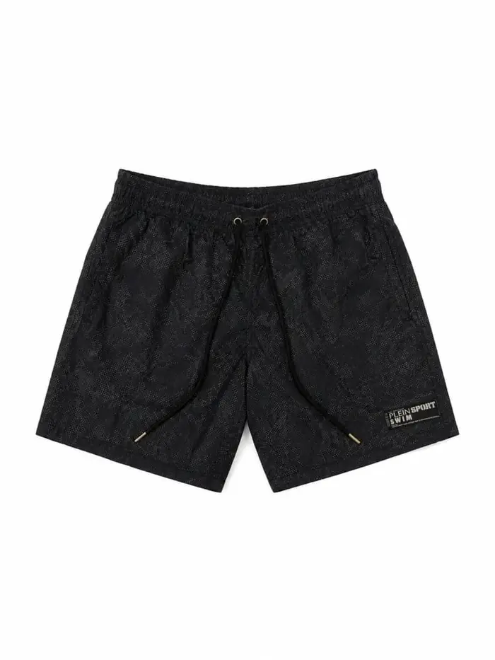 Plein Sport costume nero uomo logo all over