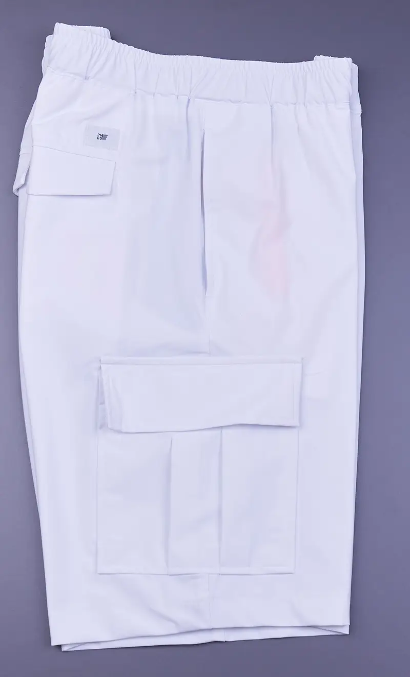 PMDS Bermuda cargo hyperstretch, colore bianco