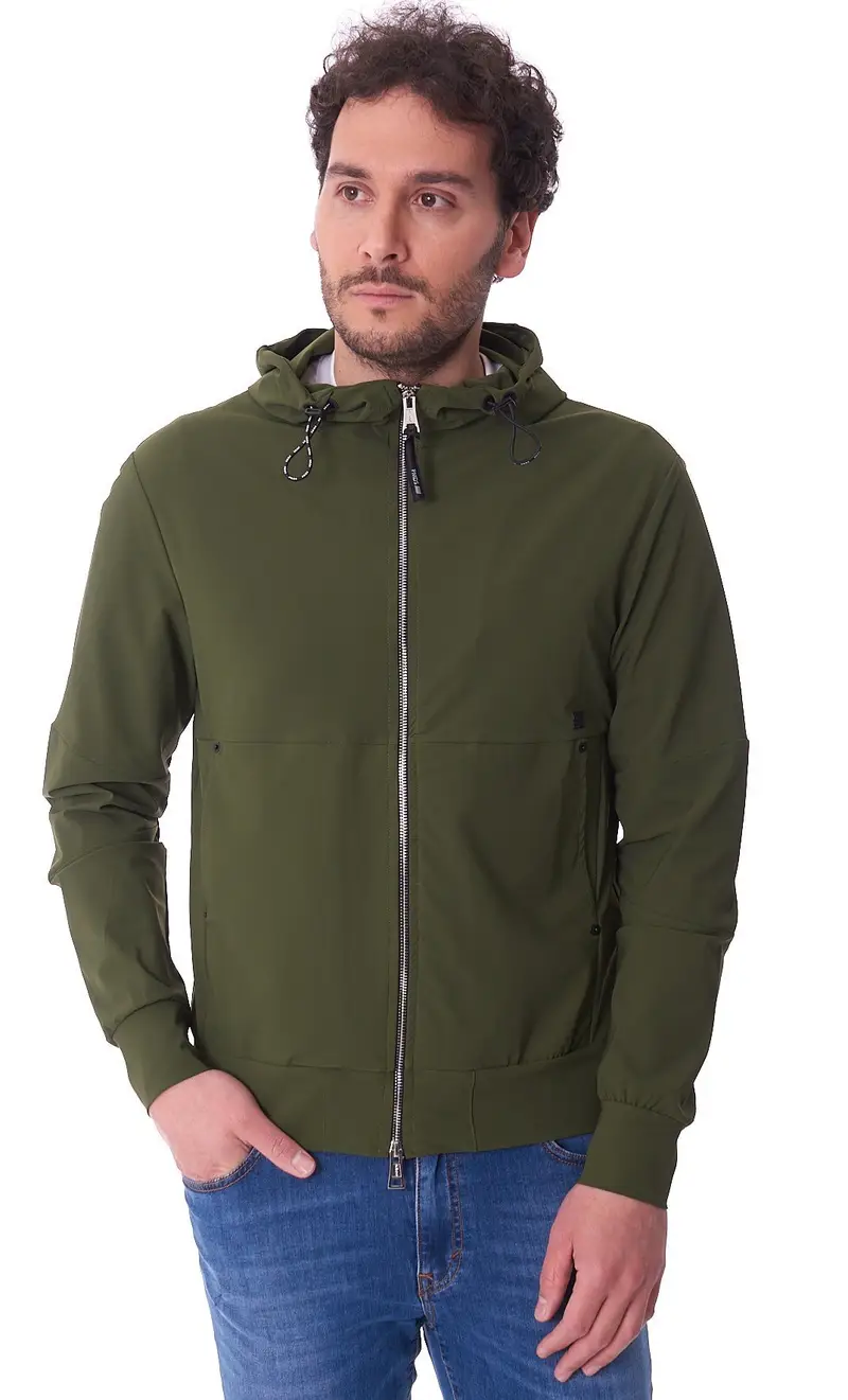 PMDS Felpa con cappuccio hyperstretch, colore verde