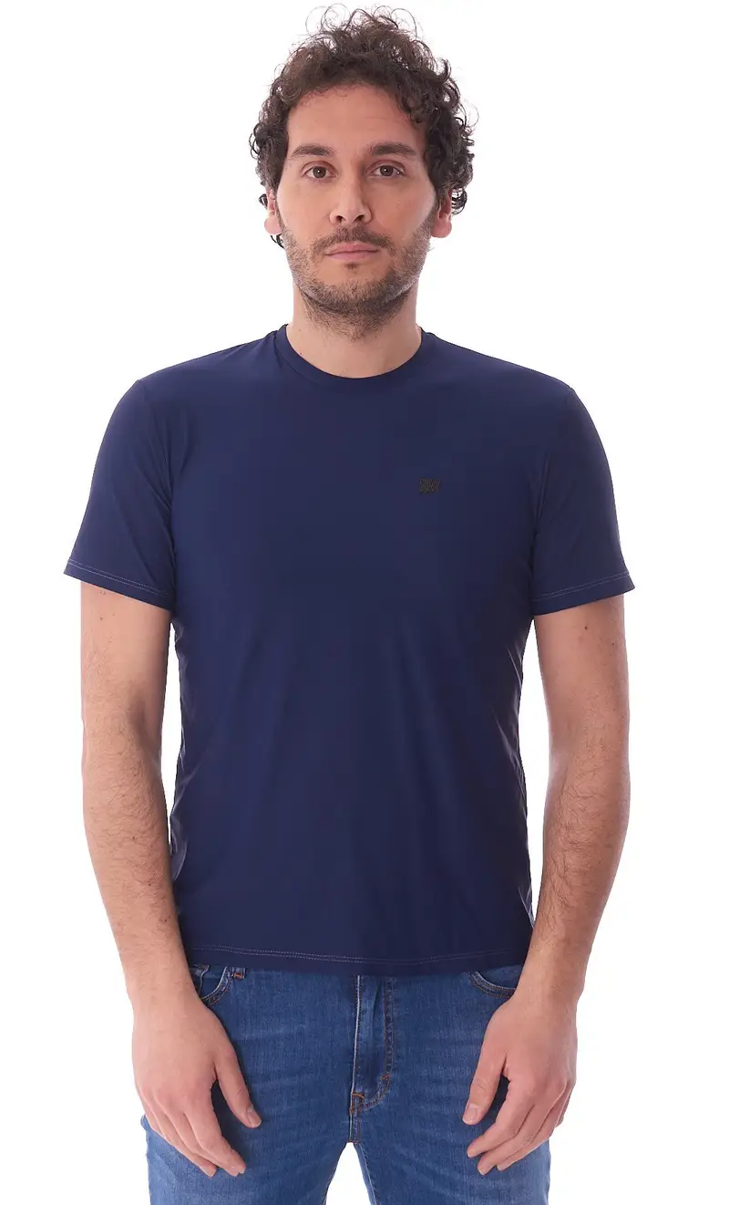 PMDS T-shirt hyperstretch con logo, colore blu