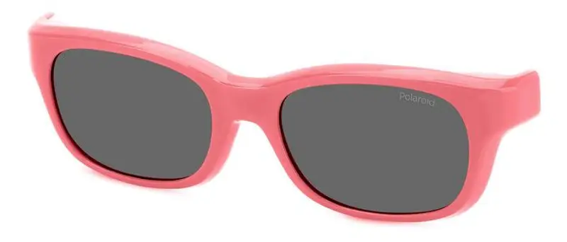 Polaroid Bambino PLD K006 CL-ON 35J/M9 Clip on Plastica Rosa Grigio Squadrata Polarizzata
