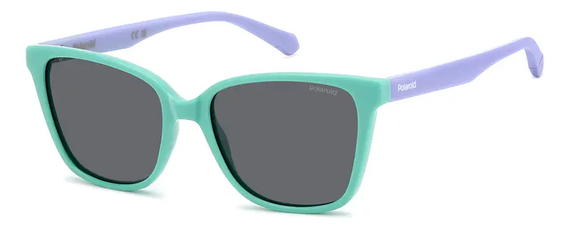 Polaroid Junior PLD 8062/S WK2/M9 Occhiali da sole Policarbonato Azzurro Grigio Squadrata Polarizzata