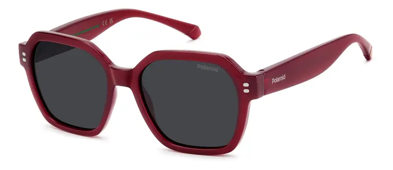 Polaroid Junior PLD 8069/S 8CQ/M9 Occhiali da sole Policarbonato Rosso Grigio Squadrata Polarizzata