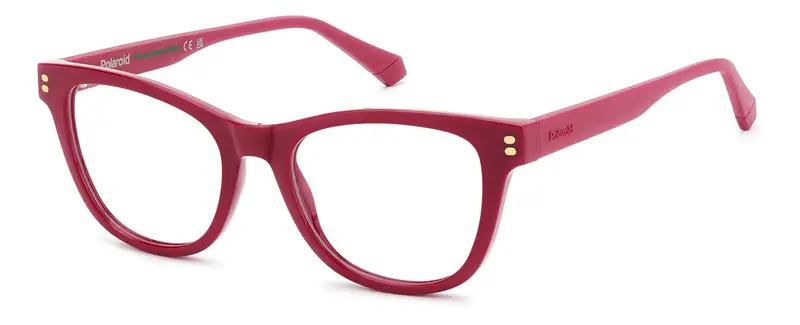 Polaroid Junior PLD D848 8CQ Montature da vista Eco-poliammide Rosso Cat Eye Normale
