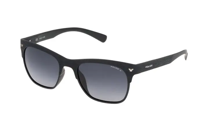 Uomo Police S1950 GAME 2 W87P Occhiali da sole Iniettato Blu Fumo Squadrata Sfumato